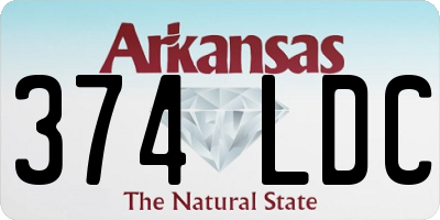 AR license plate 374LDC