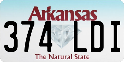 AR license plate 374LDI