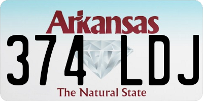AR license plate 374LDJ