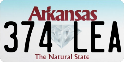 AR license plate 374LEA
