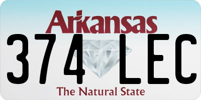 AR license plate 374LEC