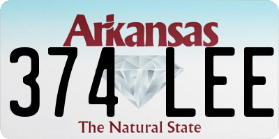 AR license plate 374LEE