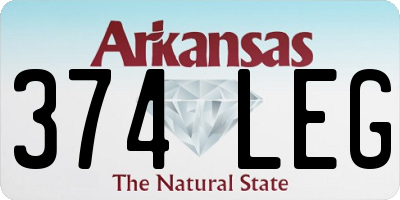 AR license plate 374LEG
