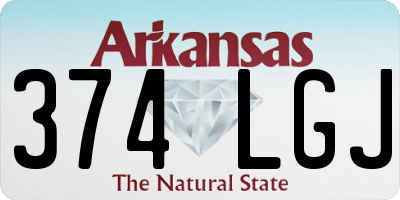 AR license plate 374LGJ