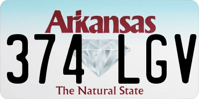 AR license plate 374LGV