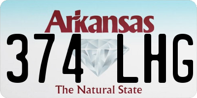 AR license plate 374LHG