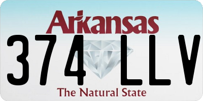 AR license plate 374LLV