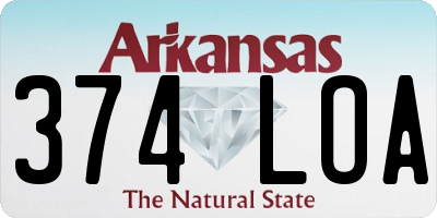 AR license plate 374LOA