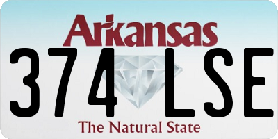 AR license plate 374LSE