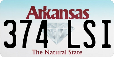 AR license plate 374LSI