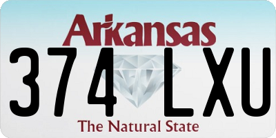AR license plate 374LXU