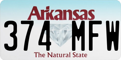 AR license plate 374MFW