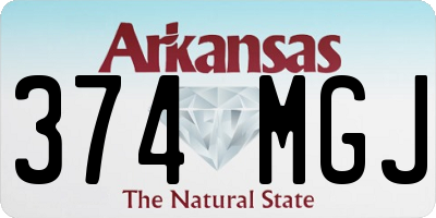 AR license plate 374MGJ