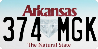 AR license plate 374MGK
