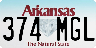 AR license plate 374MGL