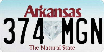 AR license plate 374MGN