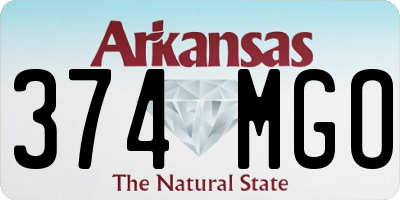 AR license plate 374MGO
