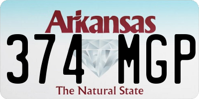 AR license plate 374MGP