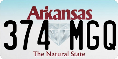 AR license plate 374MGQ