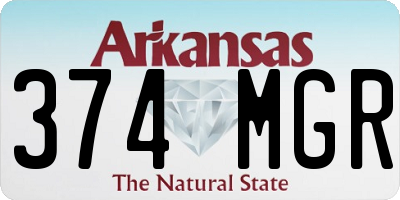 AR license plate 374MGR