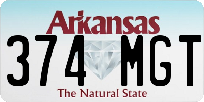 AR license plate 374MGT