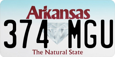 AR license plate 374MGU