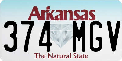 AR license plate 374MGV