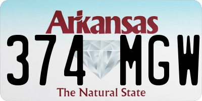 AR license plate 374MGW