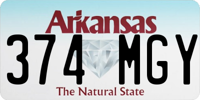 AR license plate 374MGY