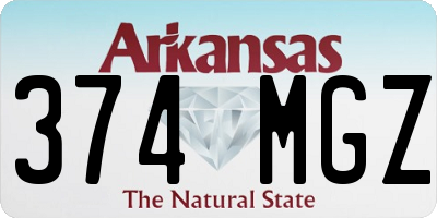 AR license plate 374MGZ