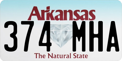 AR license plate 374MHA