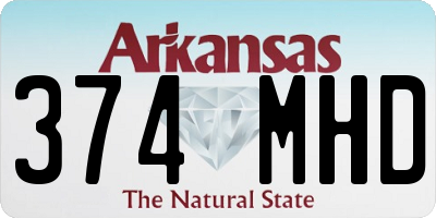 AR license plate 374MHD
