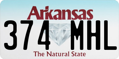 AR license plate 374MHL
