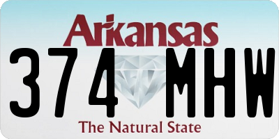 AR license plate 374MHW