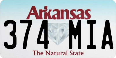 AR license plate 374MIA