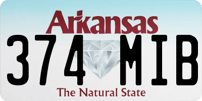 AR license plate 374MIB