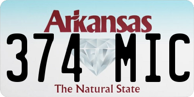 AR license plate 374MIC