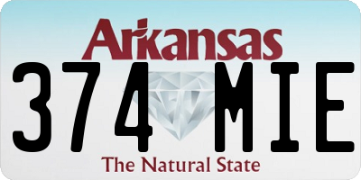 AR license plate 374MIE