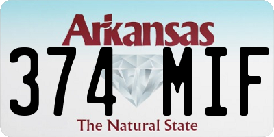 AR license plate 374MIF