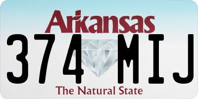 AR license plate 374MIJ