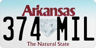 AR license plate 374MIL