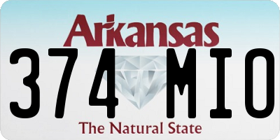 AR license plate 374MIO