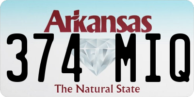 AR license plate 374MIQ