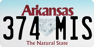 AR license plate 374MIS