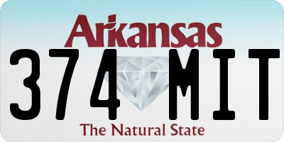 AR license plate 374MIT