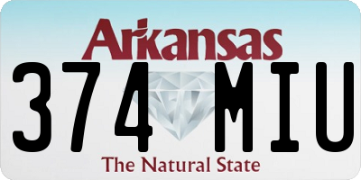 AR license plate 374MIU