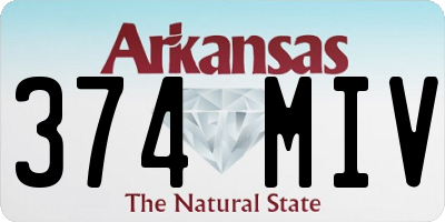 AR license plate 374MIV