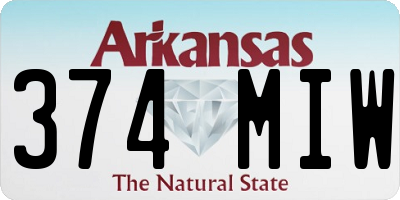 AR license plate 374MIW