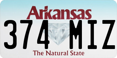 AR license plate 374MIZ
