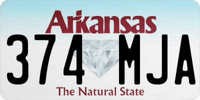 AR license plate 374MJA